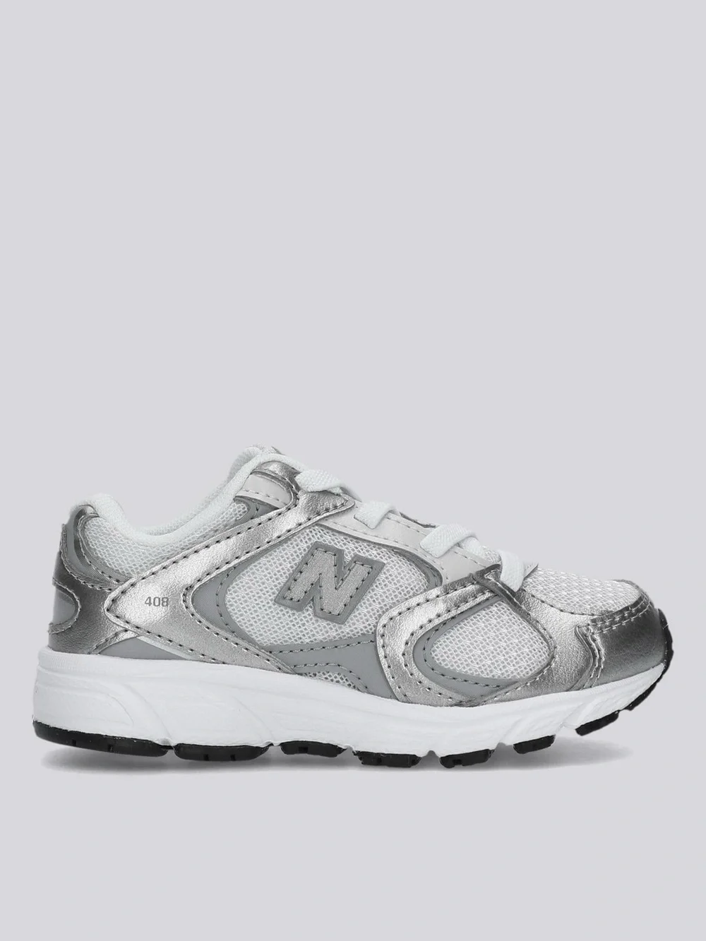 New Balance 408 Kids Silver and White Running Sneakers Size 10.5